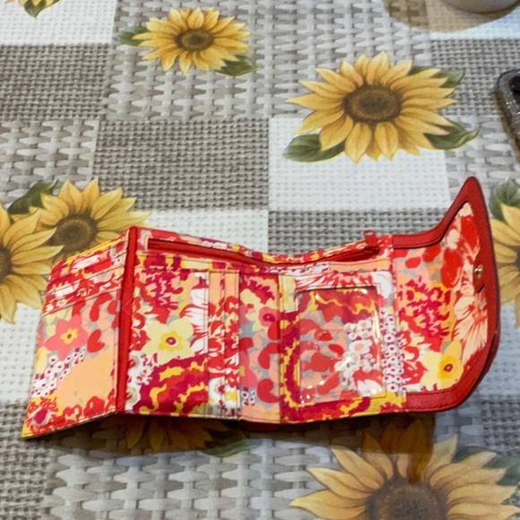 Vera Bradley red wallet with floral lining, good condition. - Picture 6 of 9